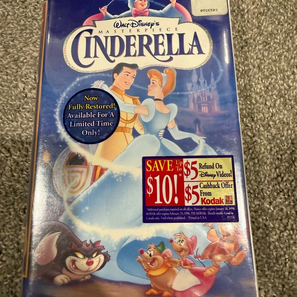Disney's Cinderella VHS Tape new sealed with watermark